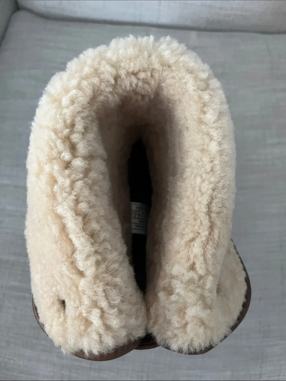 UGG Brown Leather Clog Heeled Boots - Picture 9 of 12